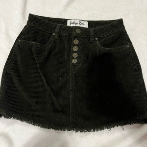Women’s green corduroy skirt